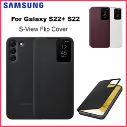 Original Samsung Galaxy S22+ S22 S-View Flip Cover Case for S22Plus S22 5G Clear View intelligent Phone Cover