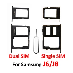 For Samsung Galaxy J6 J8 2018 J600F J600 J810F J810 Phone New Housing SIM Tray Adapter Micro SD Card Tray Holder