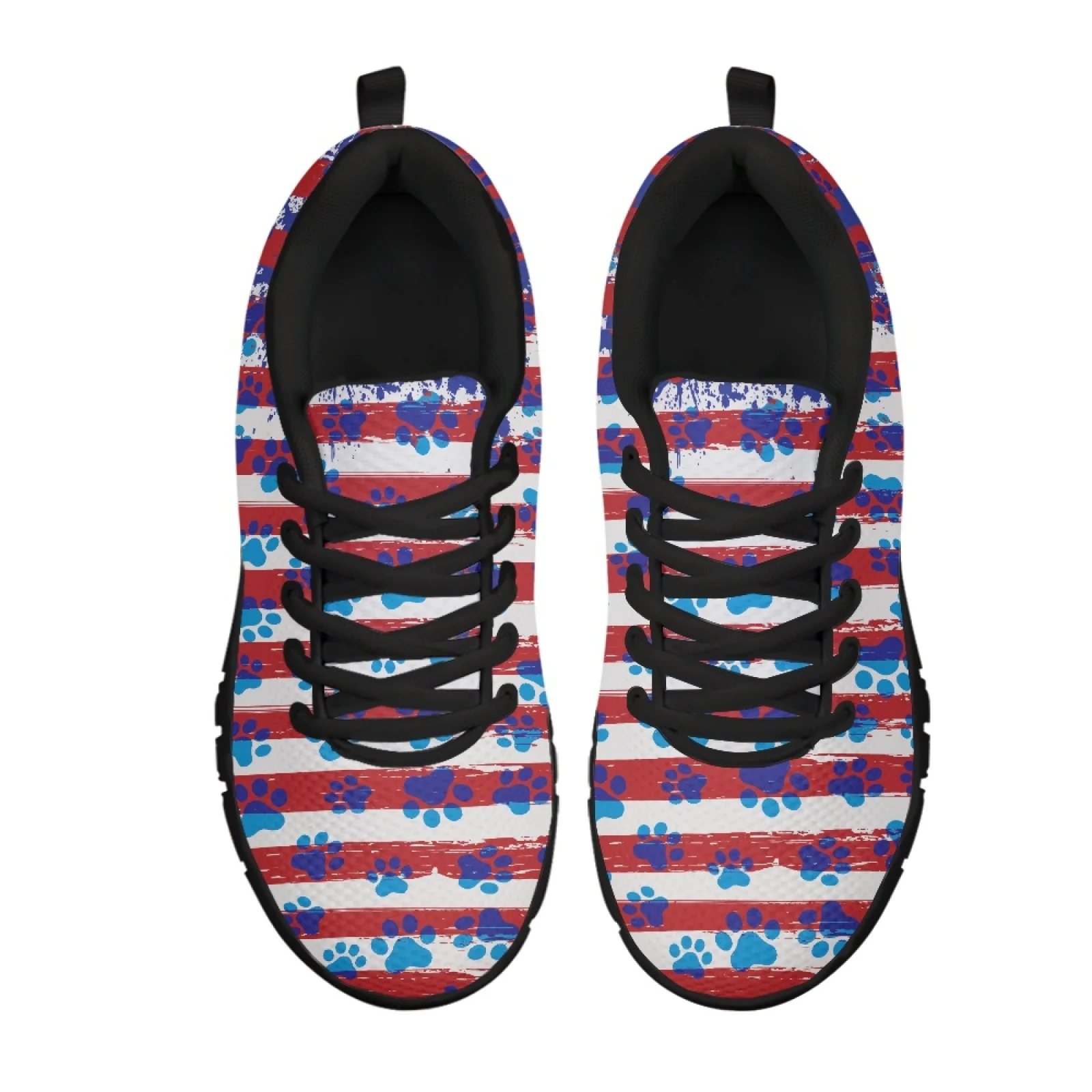 Coloranimal Claw Print Stripes Men Lightweight Breathable Work Shoes for Nurses Standing All Day Low Top Tennis Training Shoes