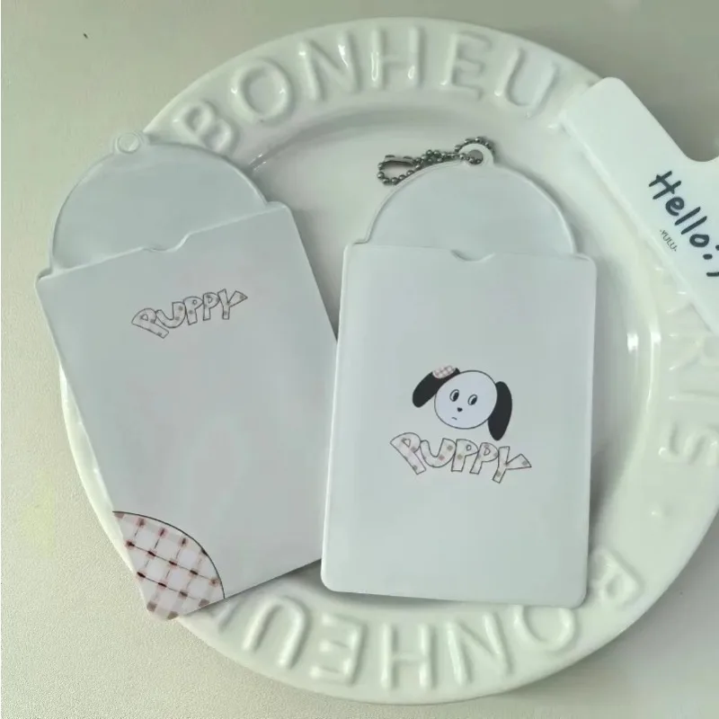 Cute Cartoon Puppy Card Holder Photo Card Protector Pendant Keychain Card Case Card Clip - view 3