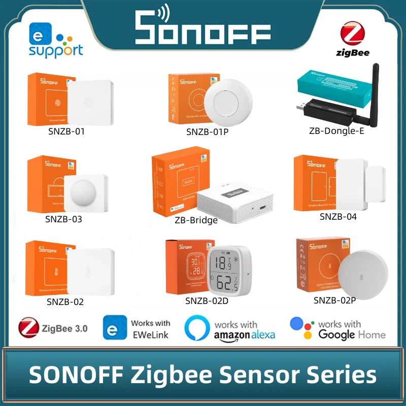 SONOFF SNZB-01 P 02 D 03 04 Wireless Switch Smart Home Zigbee Smart Sensor Works With SONOFF ZBBridge Dongle-E IFTTT EWeLink APP