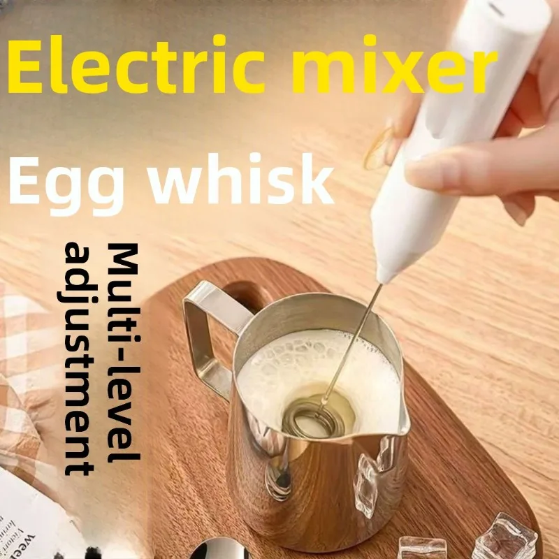Milk Frother Wand Coffee Frother Handheld Foam Maker For Latte Rechargeable Electric Milk Frother Handheld Drink Mixer Gift