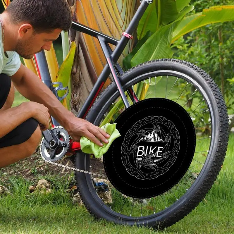 Bicycle Motorcycle Washing Disc Brake Cleaning Protection Cover Anti Grime Guard Wheel Cover Road/Mountain Bike Clean Repair