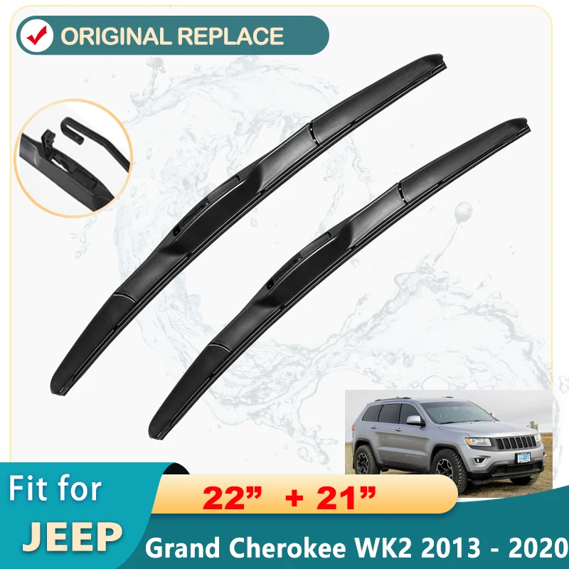 Front Windscreen Wiper Blades Set Kit For Jeep Grand Cherokee WK2 2013 - 2020 2014 15 Car Windshield  Wiper 22