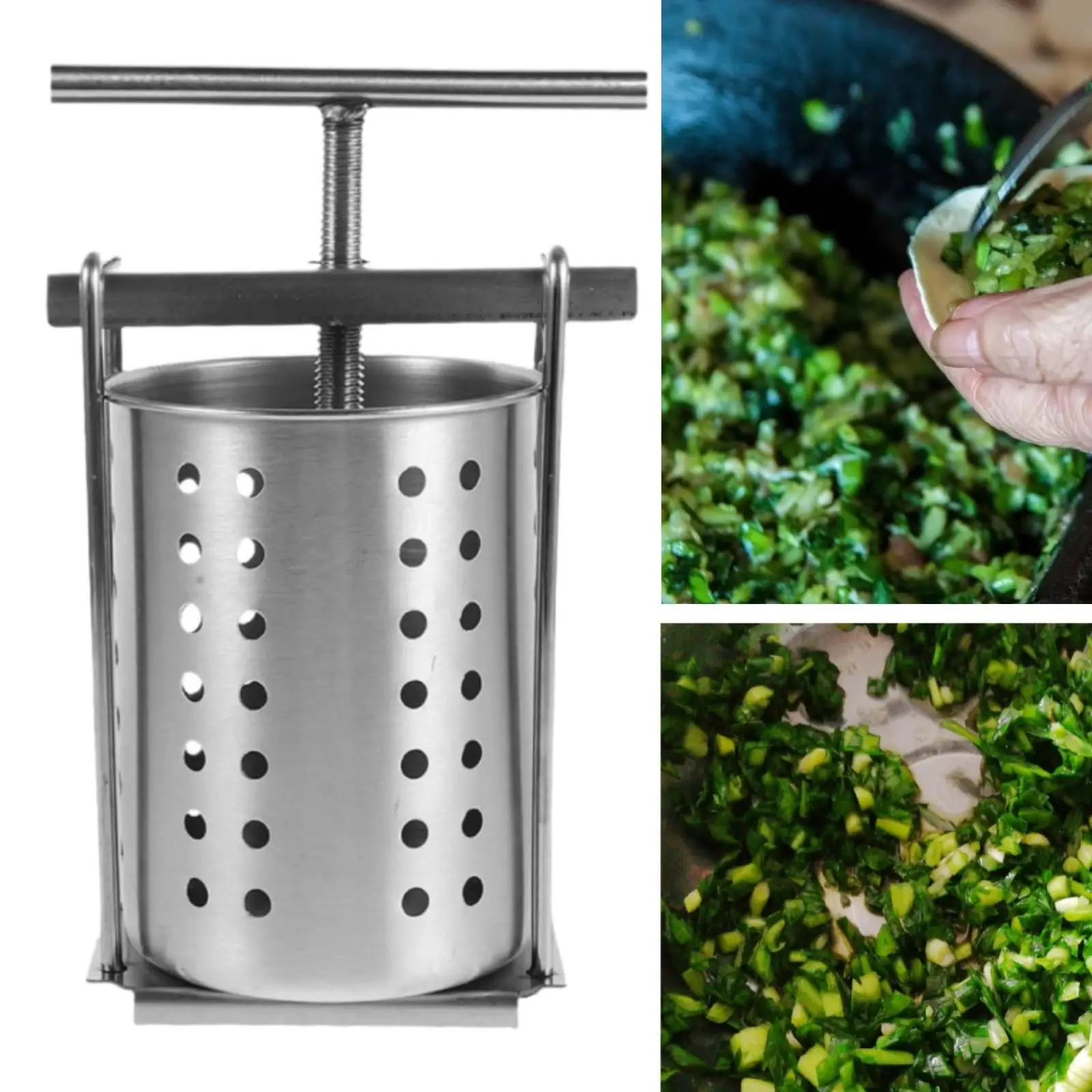 Manual Press Barrel High Yield Juice Extractor Stainless Steel Filling Water Extractor for Vegetables