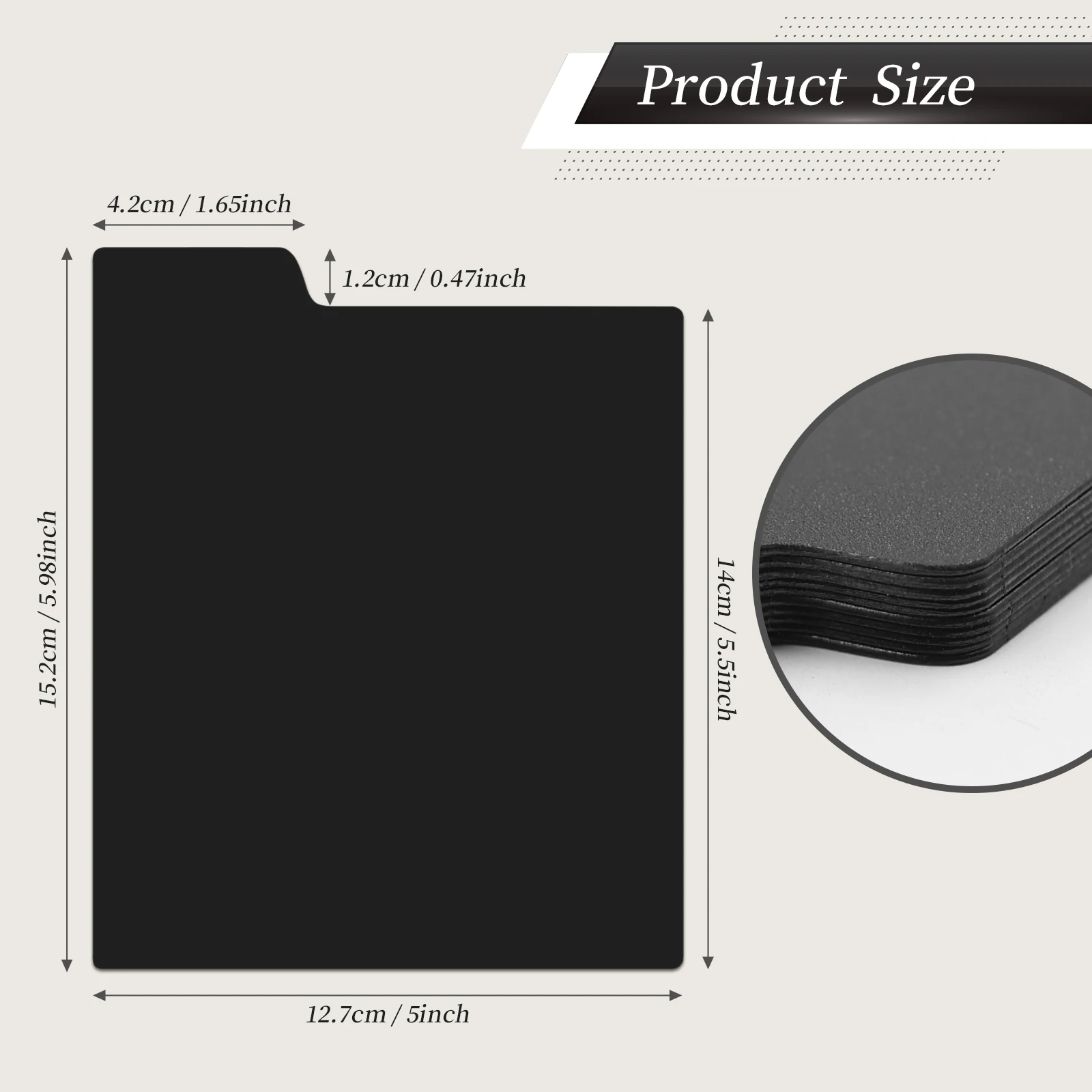 5 Pcs Black CD Index Tag CD Dividers Writing Plat Board Custom Classification Card CD Alphabetical Tabs Plastic Index Storage