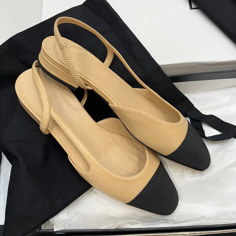 

Plus Size 35-43 Fashion Woman Mixed Color Ballet Shoes Spring Casual Comfortable Women's Flats Classic Brand Design Slingbacks