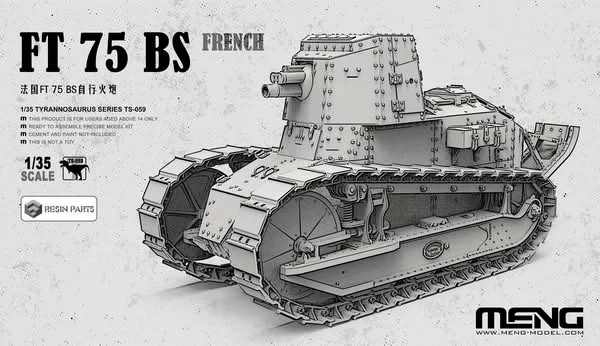 MENG schaalmodelset TS-059 Franse FT 75BS 1/35