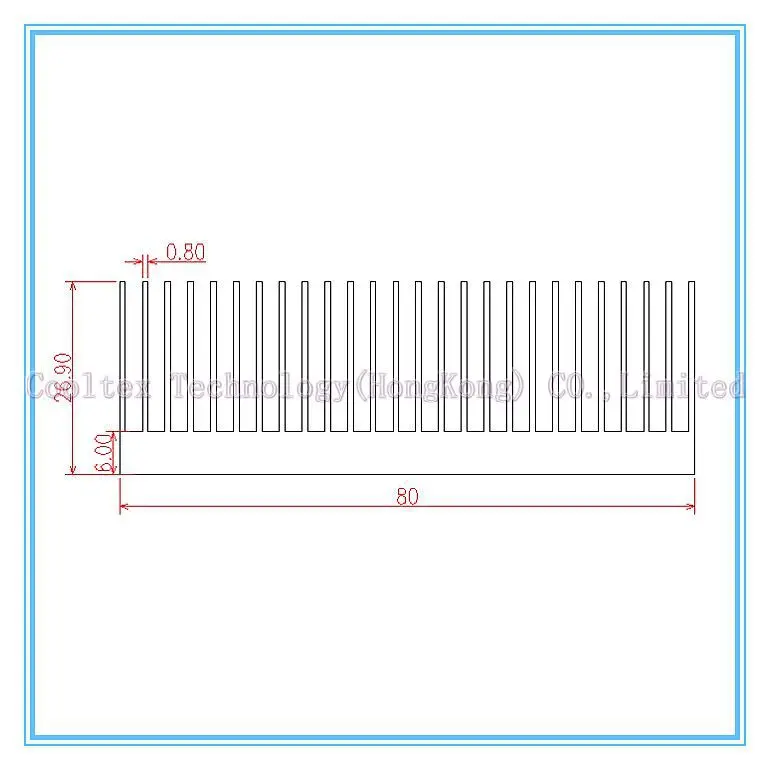 High power 160x80x26.9mm radiator Aluminum heatsink Extruded  heat sink for Electronic LED Power Amplifier cooler cooling