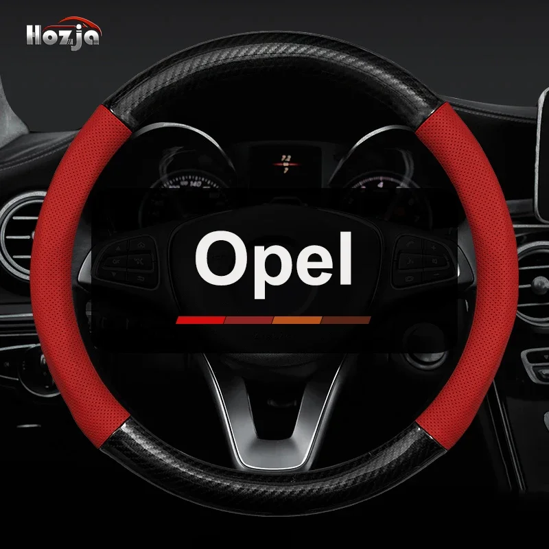 Leather Car Steering Wheel Cover for Opel Vauxhall Meriva A B Ampera Cascada Astra F G H J K GTC OPC Movano Antara Accessories