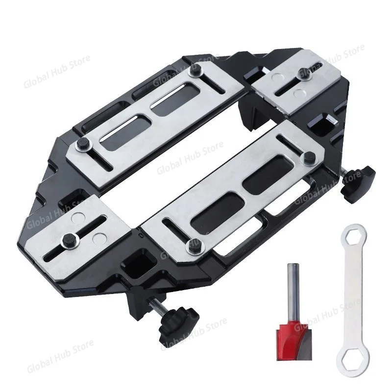 

Приспособление для дверных петель, деревообрабатывающий открывалка для отверстий, локатор для прорези, комплект для установки дверных петель из алюминиевого сплава для установки дверного замка