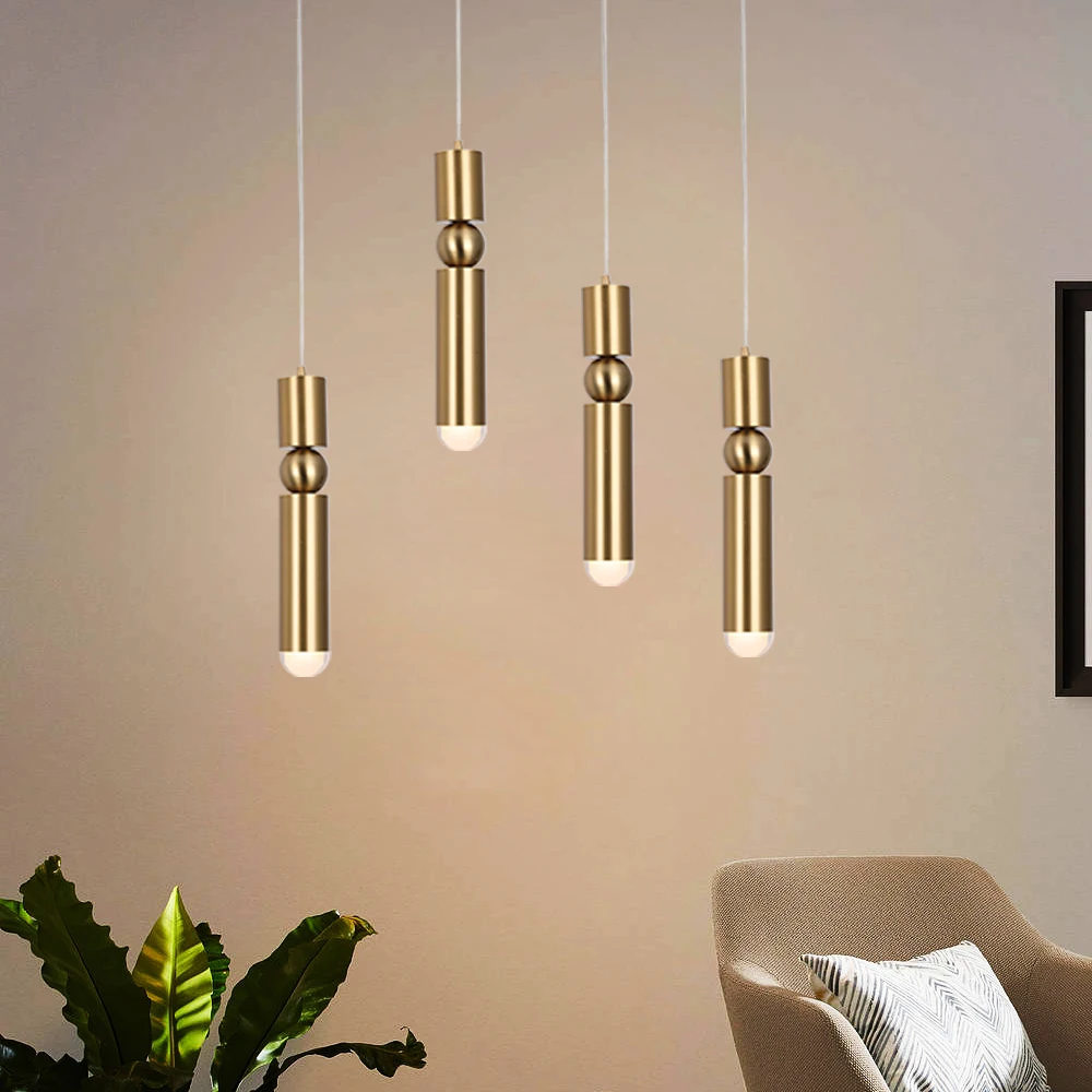 

Gold Lustre Design Led Pendant Lights Decoration Living Room Bedroom Kitchen Pendant Ceiling Lamp Luxury Home Lighting Fixture