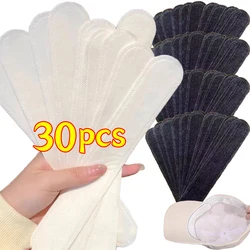 30pcs Hat Sweat Absorber Stickers Women Men Cotton Anti-dirt Sports Belt Cap Rim Invisible White Tape Hat Size Reducer Liner Pad