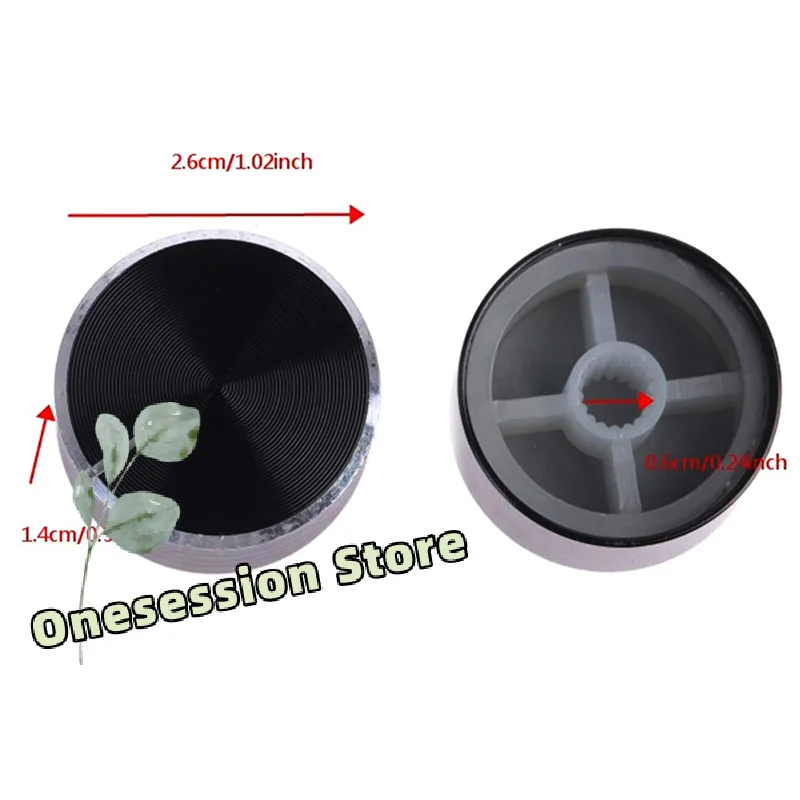 26x14mm Aluminum Control Knob 6mm Shaft Hole for Potentiometer & Volume Control Heavy Duty Precision Dial