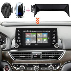 Car Phone Holder For Honda Accord 10th Gen 2018 2019 2020 2021 2022 Screen Fixed Bracket Base Wireless Charging Phone Mount Car