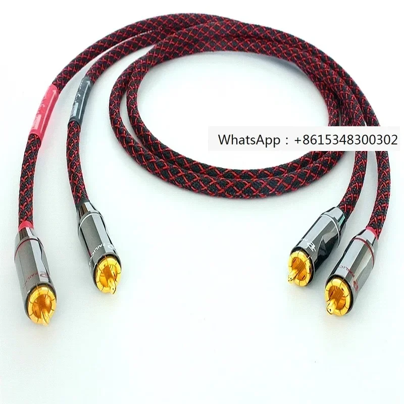 

Аудиокабель Fever, японский кабель аудиосигнала с двойным лотосом Kanami, американский разъем RCA