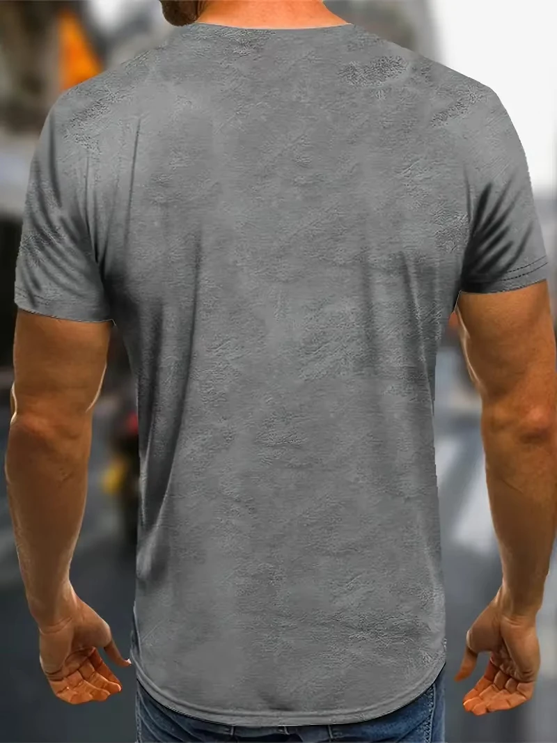 Summer Casual Men's T-Shirt 3d Printed Henry Shirts English Letter Pattern Tees Tops Vintage Round Neck T-Shirt Men's Clothing image 4