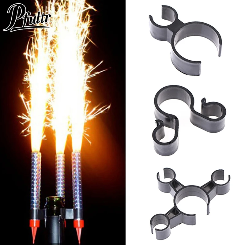 1Pcs Single Champagne Bottle Clip Birthday Candle Firework Plastic Clip Holder