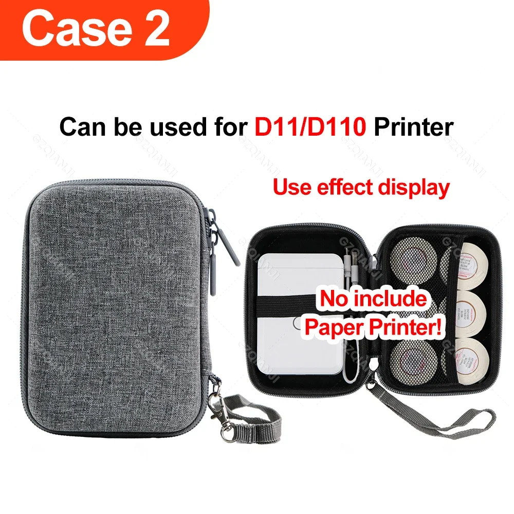 Black Zipper Case Bag for NIIMBOT D110 D101 D11 Thermal Label Printer Protect Storage Bags