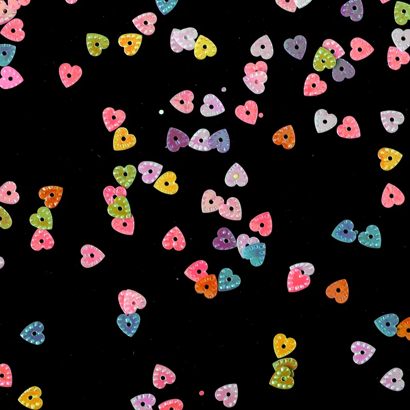 20g/Bag Love Herat 5mm PVC Confetti Glitter Sequins For Crafts Nail Art Decoration Paillettes Sequin DIY Sewing Accessories
