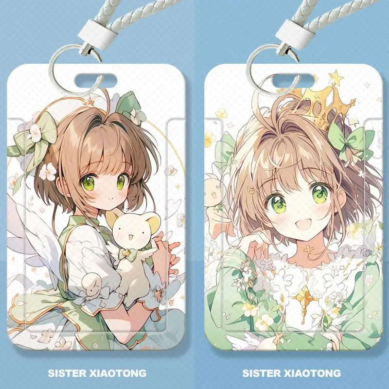 Cartoon Anime Card Captor Sakura Credit Key Holder Keychain Student Card Cover Bank ID Key Case Mini Card X394