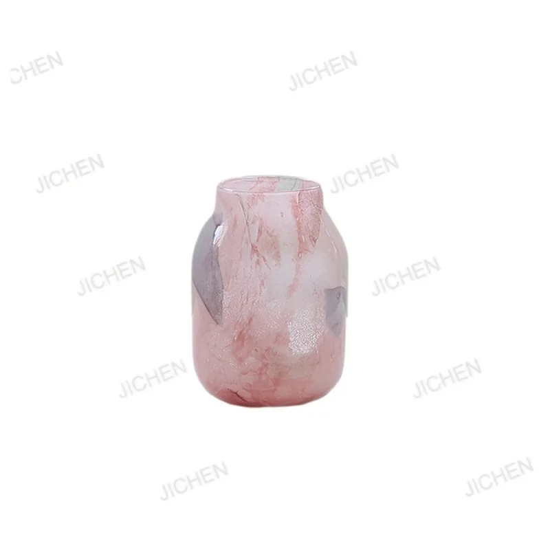 

Премиальная стеклянная ваза цвета весенней розы для цветочных композиций, украшение для гостиной, рабочего стола, тумбы под телевизор, домашний декор, ваза для цветов