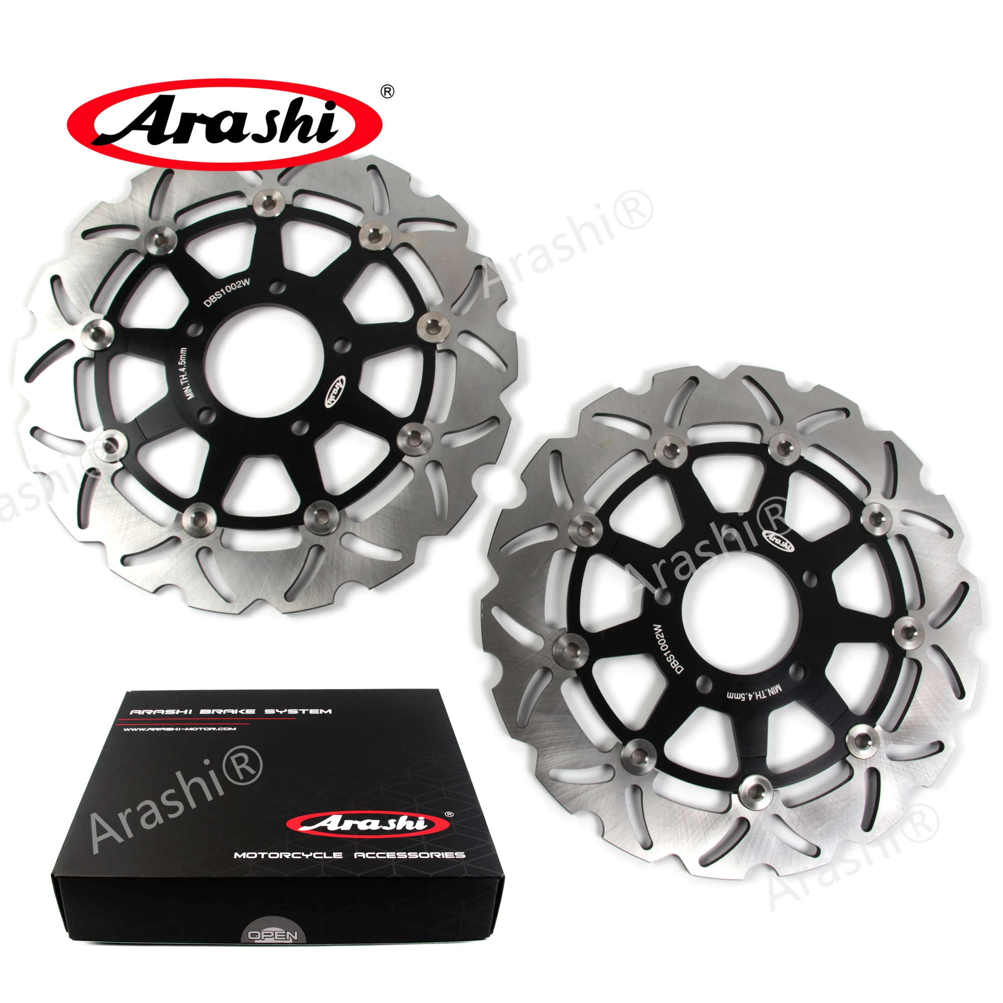 Arashi 2PCS CNC Full Floating Front Brake Disc Rotors For SUZUKI GSXF 750 2004 2005 2006 GSX750F GSX F GSX 750 F Motorcycle