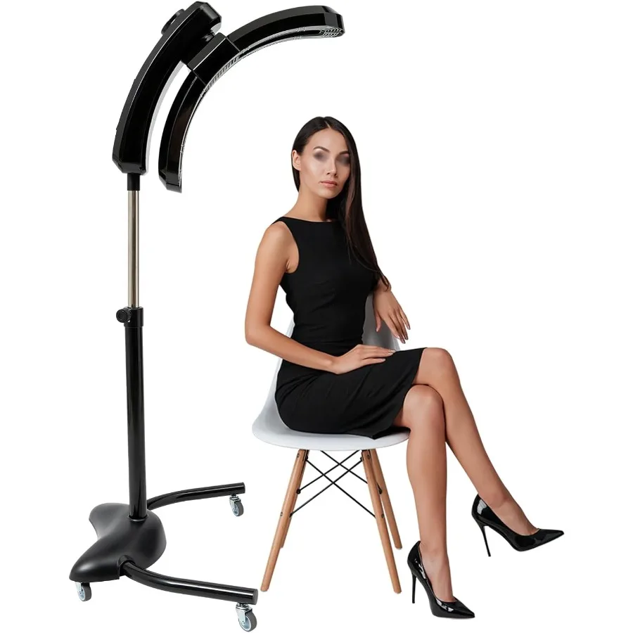 

Профессиональный орбитающий инфракрасный фен с колесами 110 В, 950 Вт, регулируемая высота и угол, серебряная отделка для салона, спа, дома, США