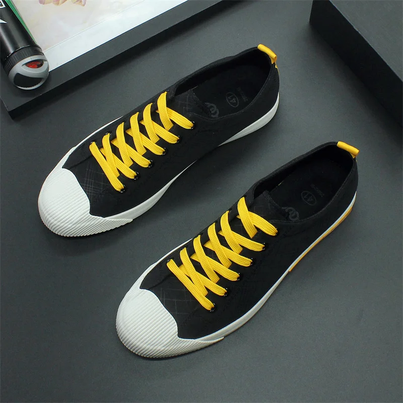 Low in the summer of 2023 the new men\'s shoes for canvas shoes casual shoes breathable comfortable flat shoes vulcanized shoes