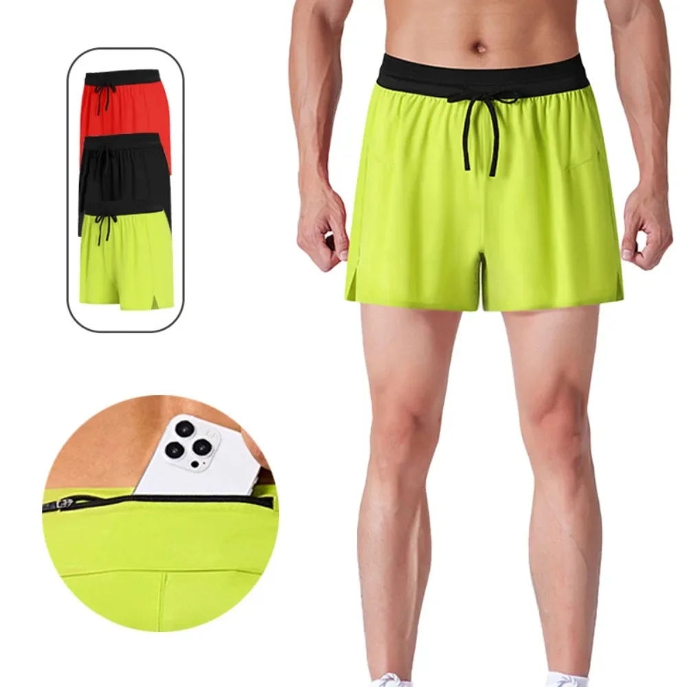 (XS-4XL) Pantalones cortos unisex para correr maratón, pantalones cortos atléticos de secado rápido de 3 pulgadas, holgados, sin forro, pantalones cortos deportivos ligeros para carreras y Fitness