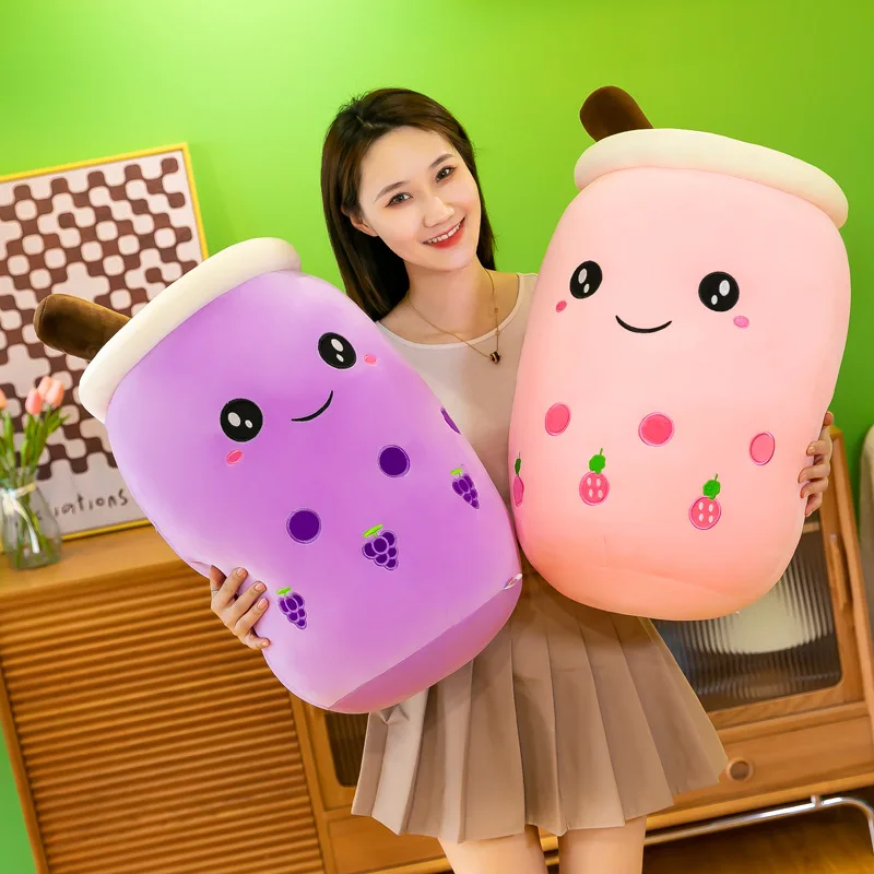 

Bubble Tea Plush Pillow - Whacky Tapioca Pearl Cup Plush Toy, Cute Funny Stuffed Animal, Sofa Cushion & Home Decor Gift