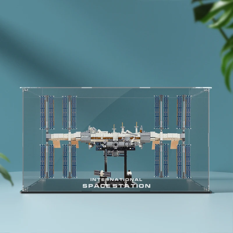 Akrylowe pudełko ekspozycyjne do Lego 21321 International Space Station pyłoszczelna wyraźny wyświetlacz Case (klocki zabawkowe zestaw nie wchodzi w