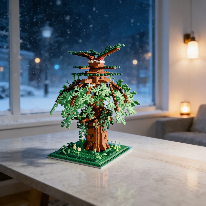 

1000pcs MOC Willow Tree Botanicals Model Building Blocks Creative DIY Gift Display Decor Assemble Premium Adult Kids Desk Home