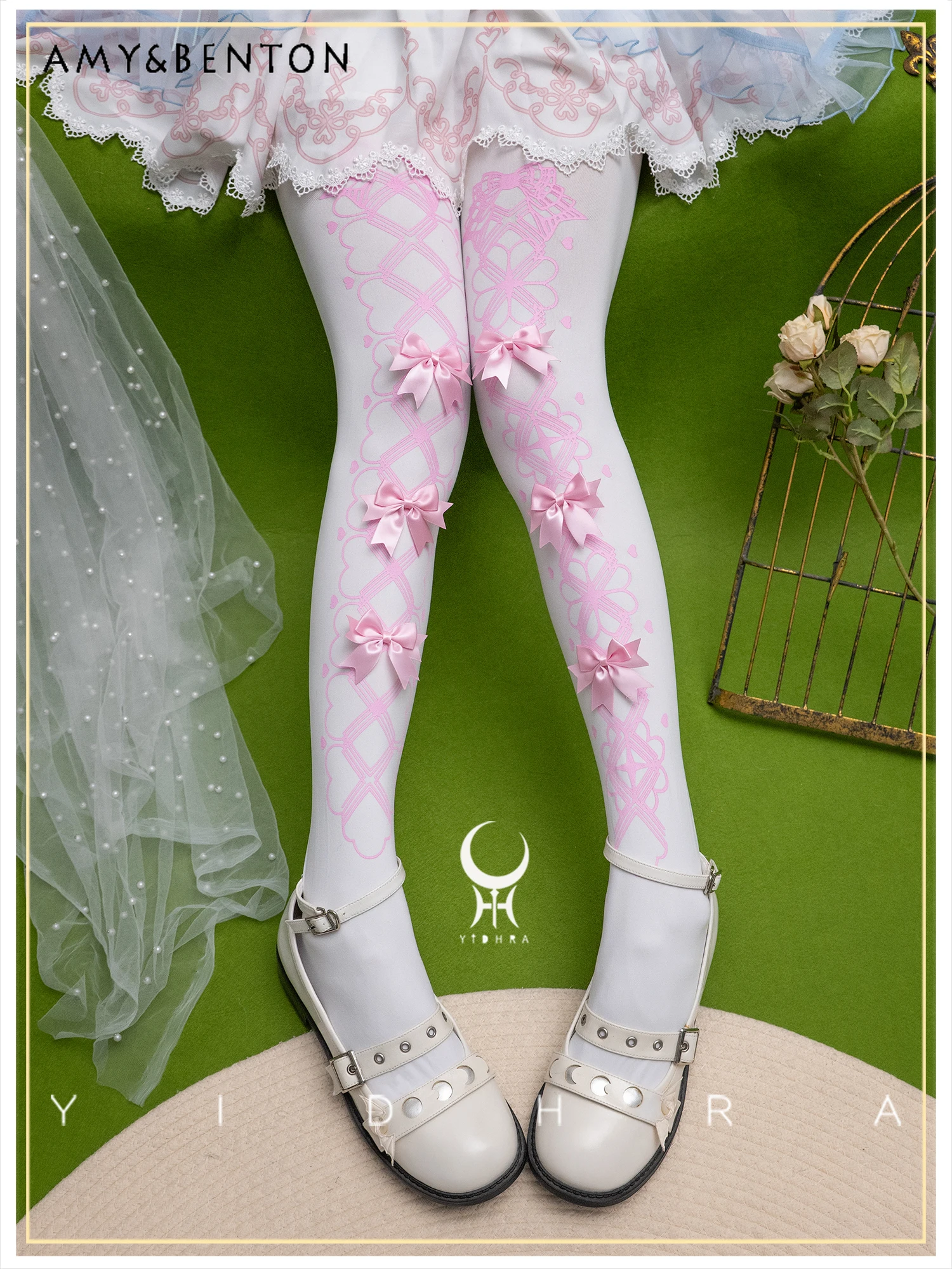 Gorgeous Exquisite Elegant Sweet Bow Original Lolita Pantyhose Japanese Original Versatile Cute Color Block Slim Sexy Pantyhose