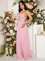 Sexy Maternity Women Multiway Wrap Dresses Premama V-Neck Bandage Maxi Bridesmaid Party Dress Pregnant Photoshoot Evening Gowns