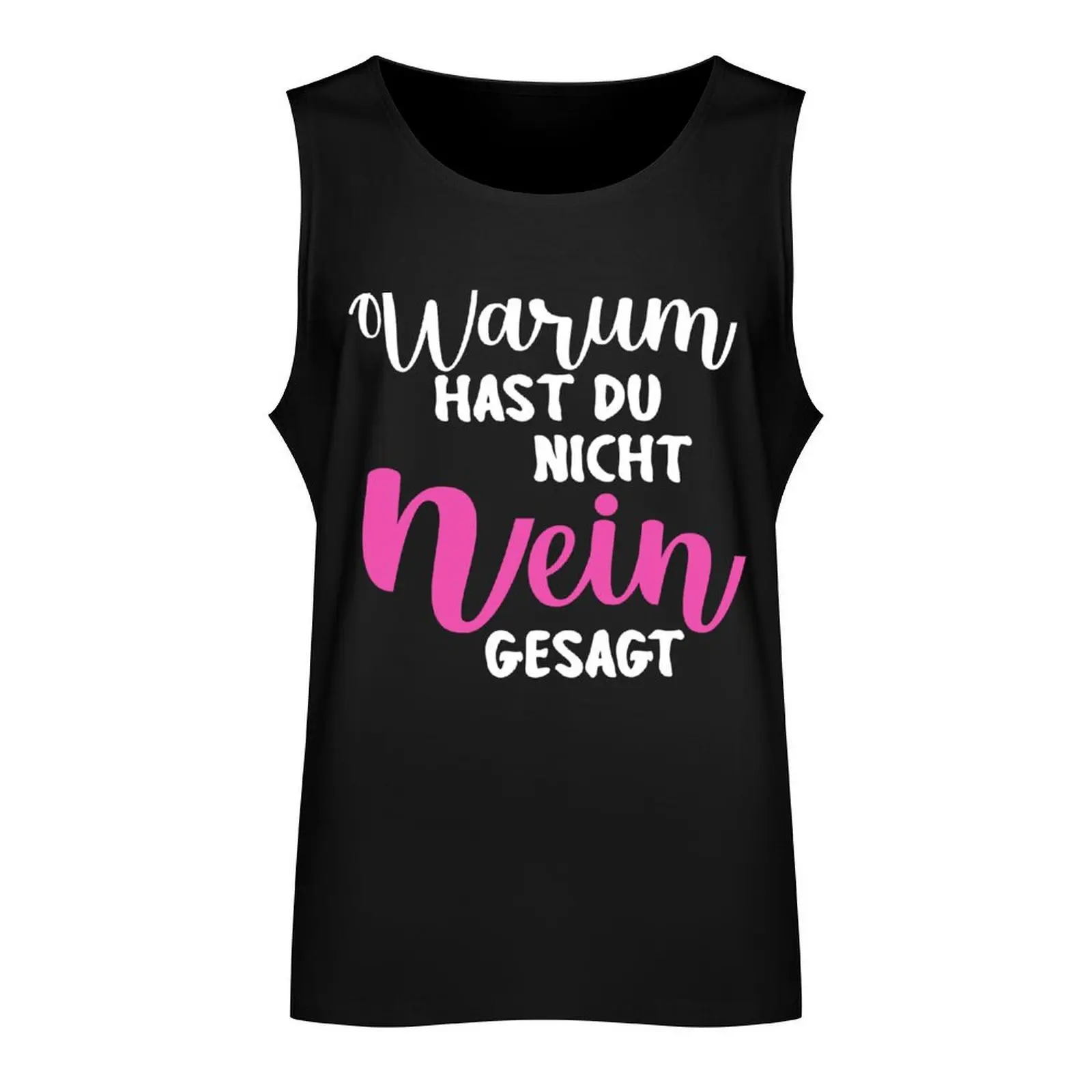 WARUM HAST DU NICHT NEIN GESAGT Tank Top sleeveless vests Men's gym t-shirts