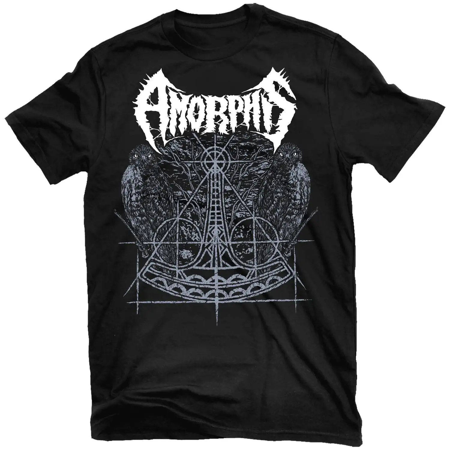 Camiseta informal de verano con estilo artístico de música rock y heavy metal de Amorphis Black Winter Day, camiseta de marca de lujo para hombres y mujeres