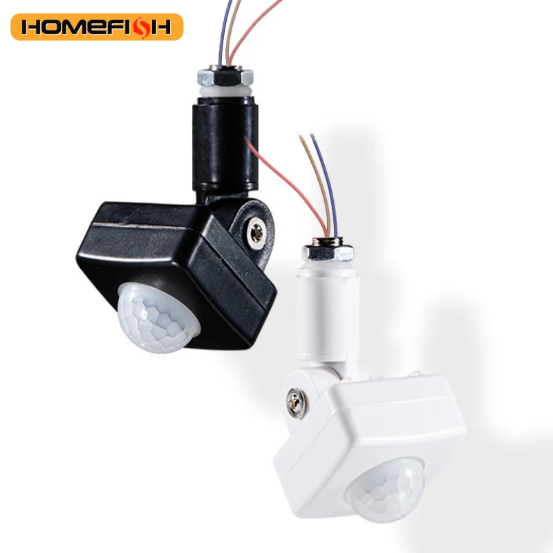 LED Motion Sensor 220V 110V Auto PIR Infrared Detector 180 Degree Rotatable Outdoor Timer Light Switch PIR Motion Sensor