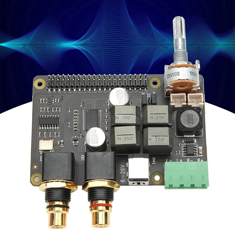 X5500 Hifi DAC+AMP Expansion Board Digital Audio Amplifier Music Player, Uses ESS Technology, For Raspberry Pi 4B/3B+/3B