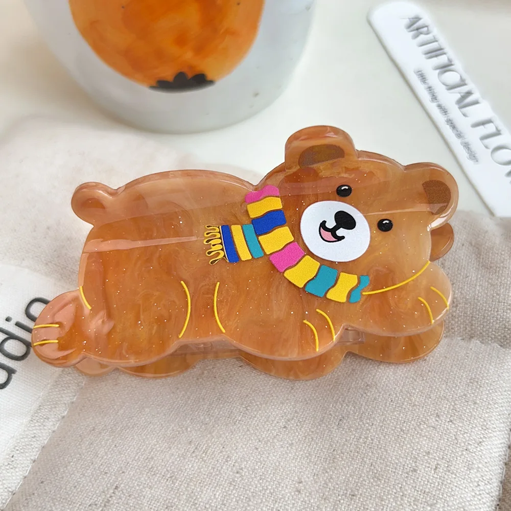 Zirkus Bär Klaue Clip Cartoon Hai Clip Haarspange, Hinterkopf Dutt Clip, niedliches Tierhaar-Accessoire für Frauen