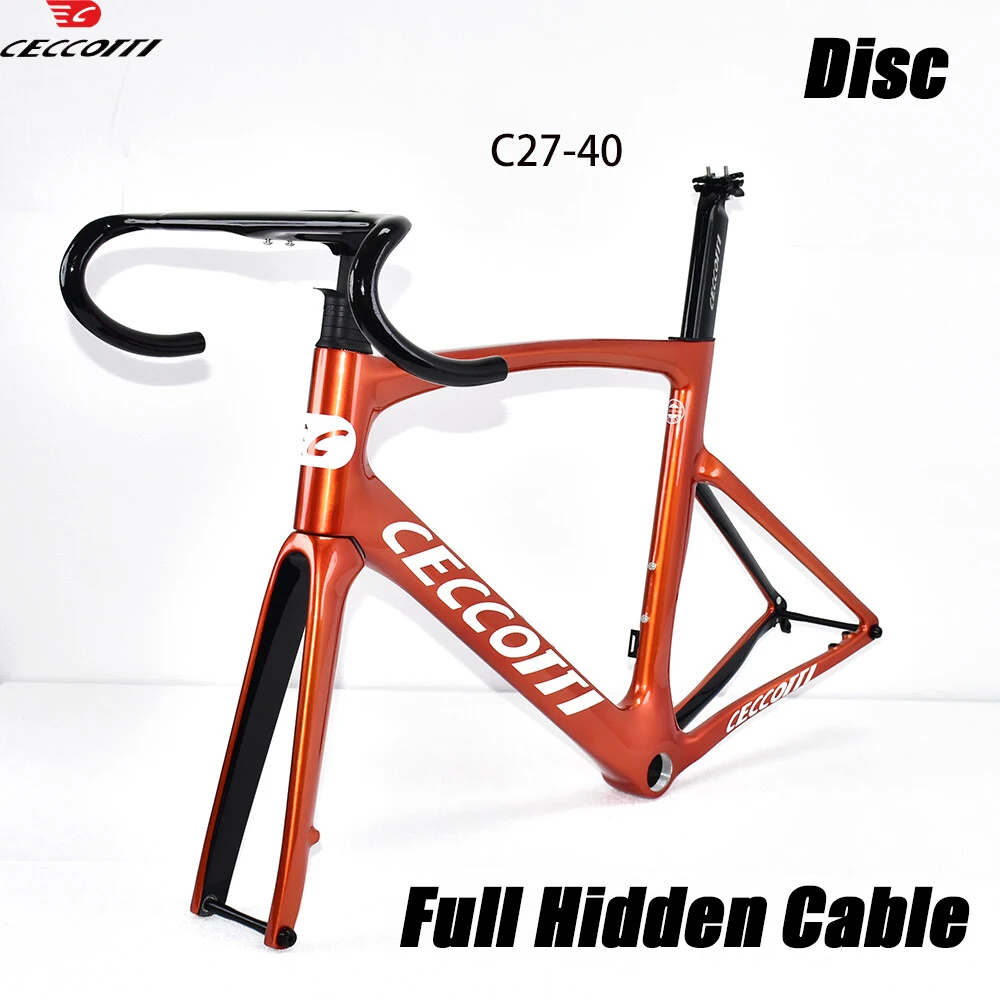 2026 Carbon Road Frame Disc Brake Max 700*30C Road Bicycle Frameset Full Internal Cable T47 thread BB Carbon Bike Frames