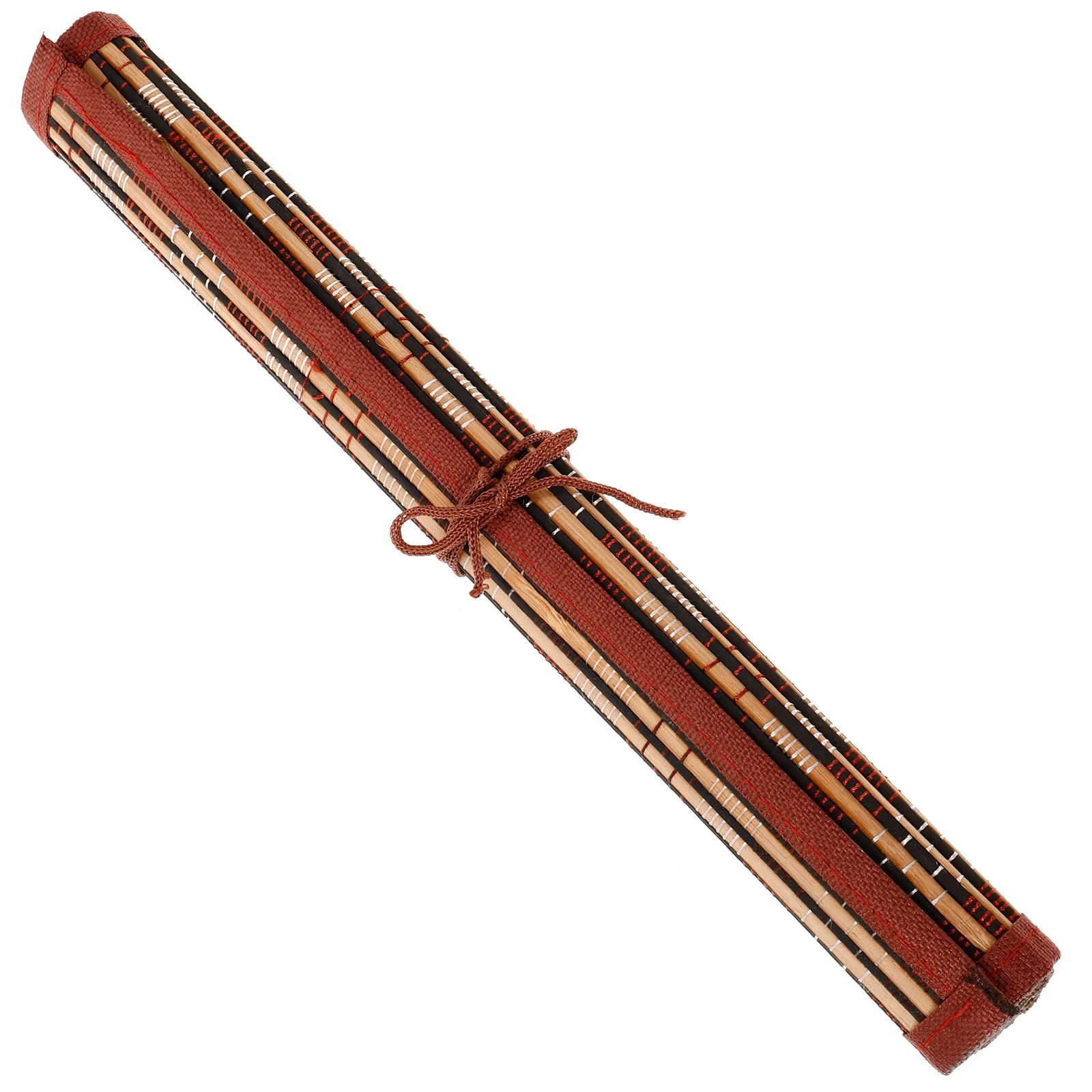 

Retro Bamboo Pen Curtain Large Capacity Portable Calligraphy Brush Storage Pencil Roll Up Case Supplies Student Stationery