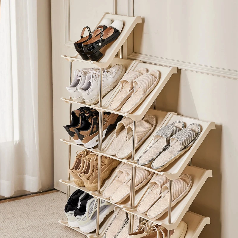 Multi-Layered Shoes Rack Save Space Tilted Shoe Rack Bedroom Slipper Holder Dormitory Shoe Cabinet Detachable Shoes Organizer