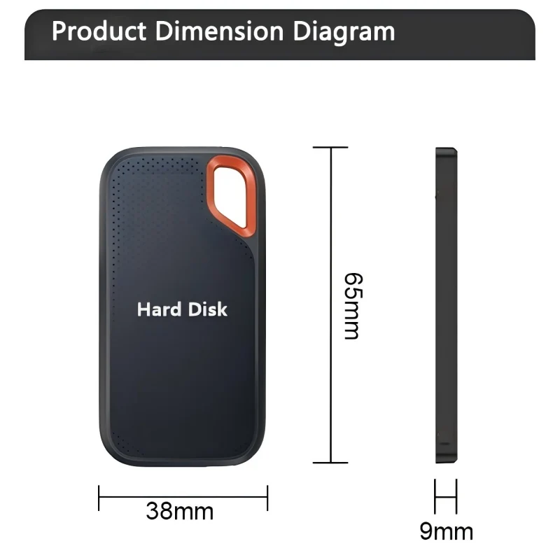 محرك الأقراص الصلبة الخارجي 2 تيرا بايت SSD محمول عالي السرعة محرك الحالة الصلبة 256 تيرا بايت سعة كبيرة جهاز تخزين القرص الصلب لأجهزة الكمبيوتر المحمولة/الكمبيوتر