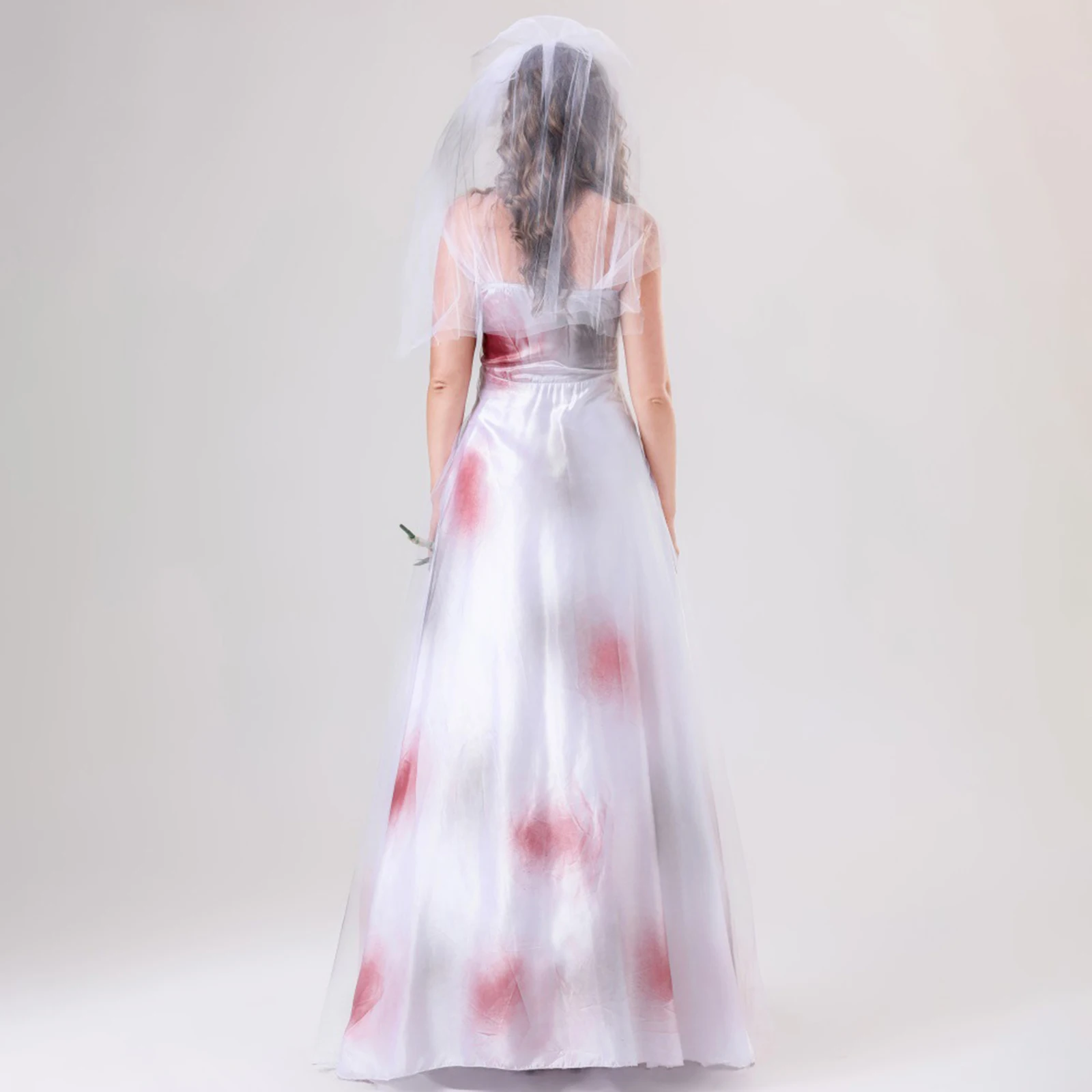 Nuevo disfraz de Halloween para mujer adulta, vestido de novia fantasma, disfraz de fiesta, ropa para el escenario