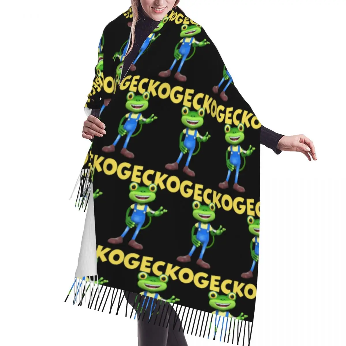 

Garage Geckos, новый шарф Gecko, шарфы с кисточками, женские мягкие теплые шали и накидки, длинная осенне-зимняя шаль