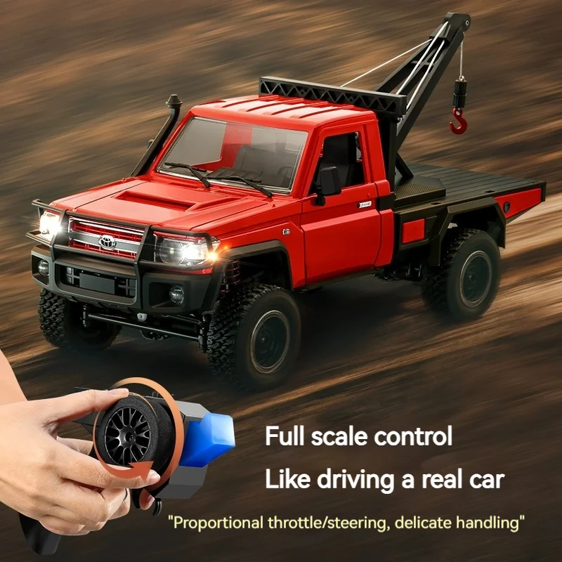 

New Mn82t Four-Wheel Drive Fully Proportional Remote Control Off-Road Vehicle Towing 1:12 Model Pickup Truck Lc79 Climbing Car
