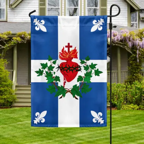 Quebec Sacred Heart Catholic Flag Garden Flag - House Flag KKL AAL HHM WZZ