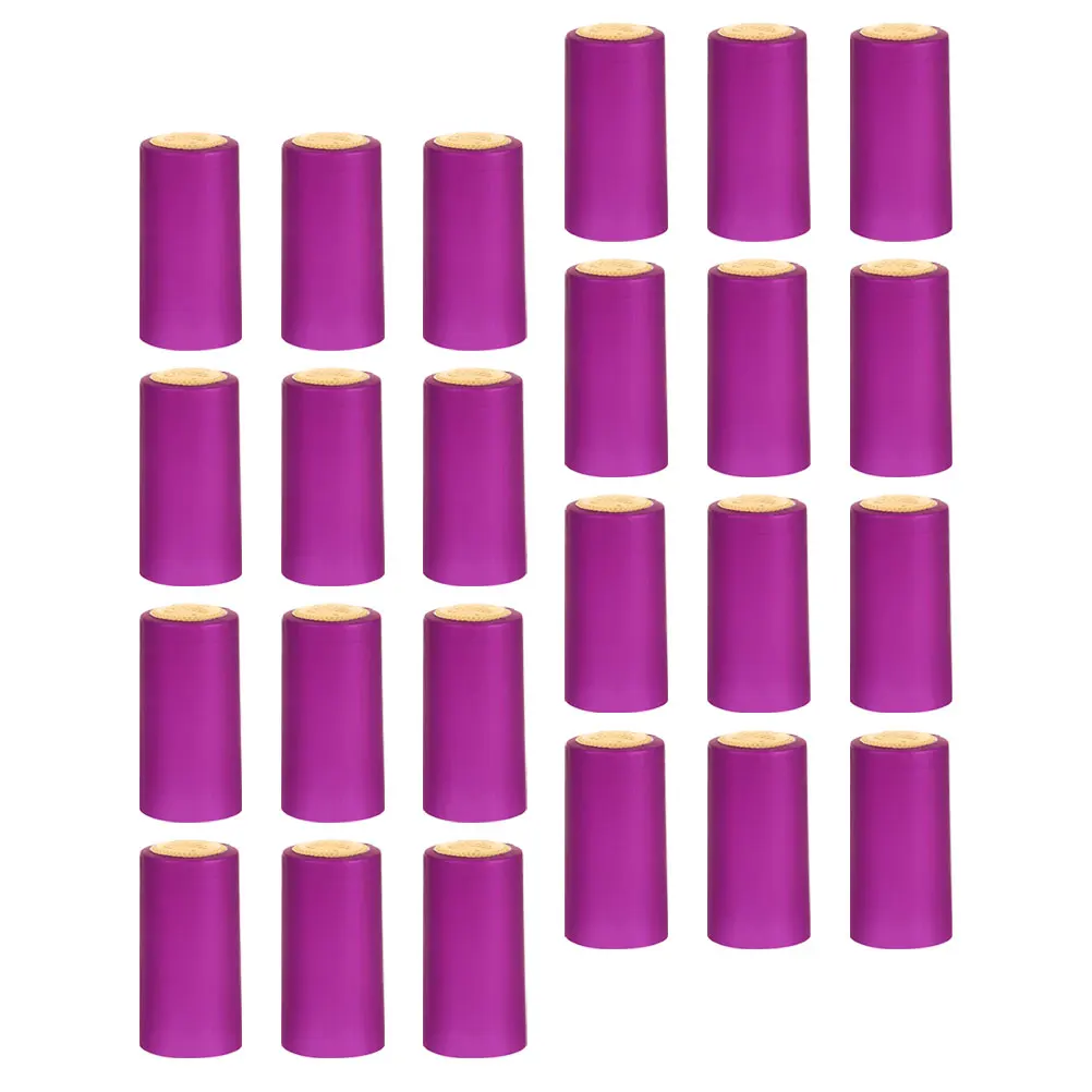 

30 Pcs Glue Cap Bottle Shrink Seals Capsules Wrapping Wedding PVC Heat Shrinker Sleeves Cork