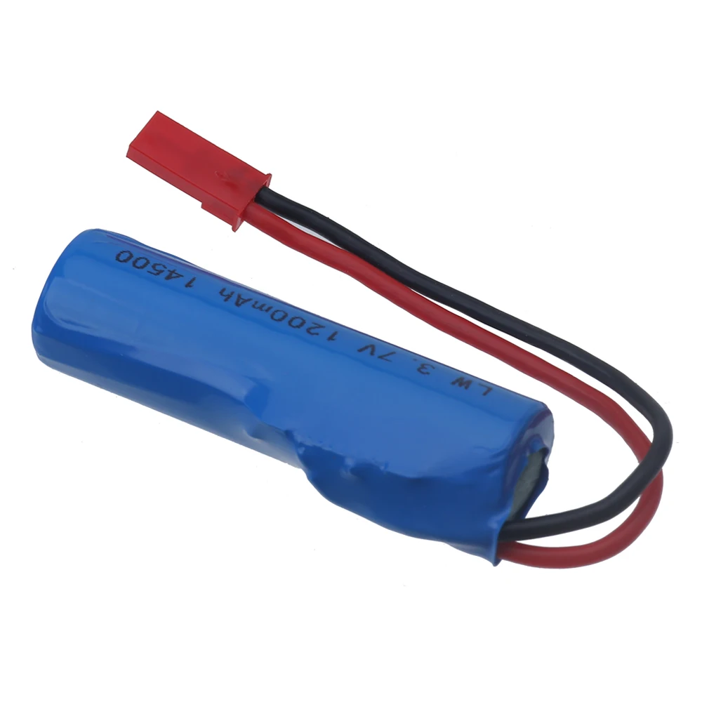 Batería recargable de iones de litio para coches, camiones, trenes, barcos, pistolas, juguetes eléctricos, piezas de batería, JST plug, 14500, 3,7 V, 1200mAh